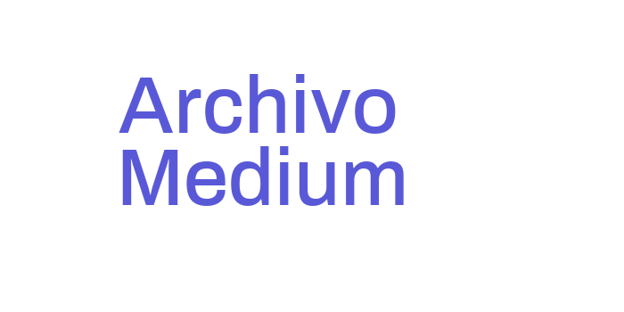 Archivo Medium Font Download