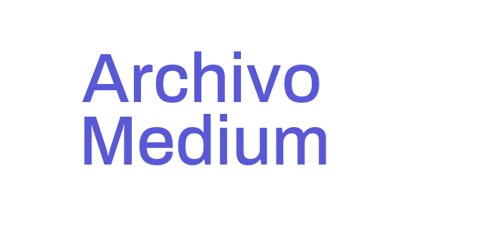 Archivo Medium Font