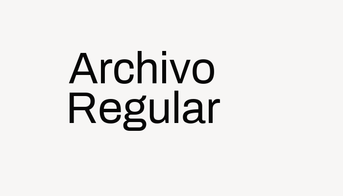 Archivo Regular font download