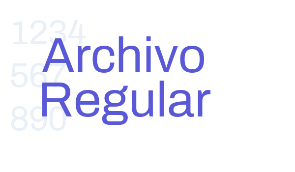 Archivo Regular font free