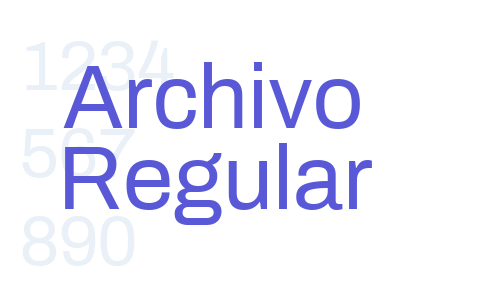 Archivo Regular Font