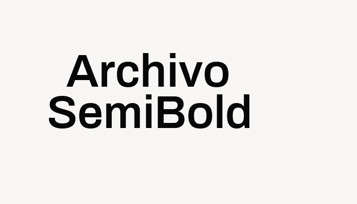 Archivo SemiBold font download