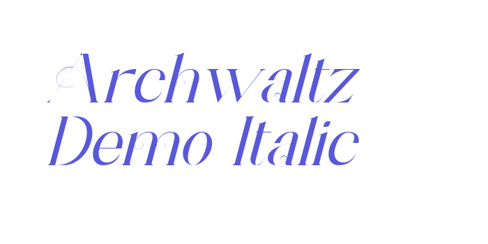 Archwaltz Demo Italic Font