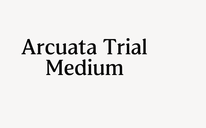 Arcuata Trial Medium Font