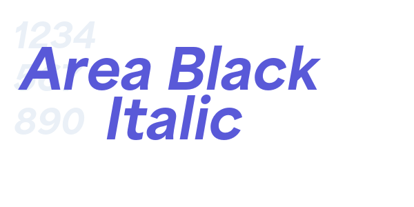 Area Black Italic font free