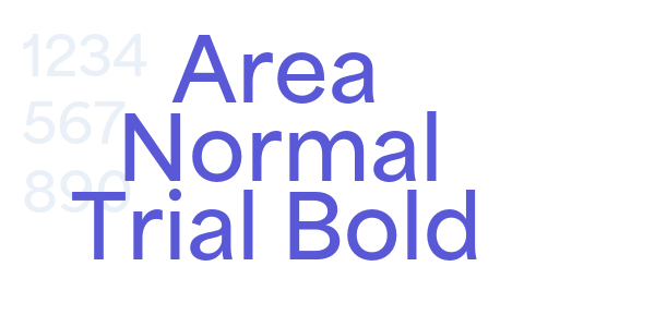 Area Normal Trial Bold font free