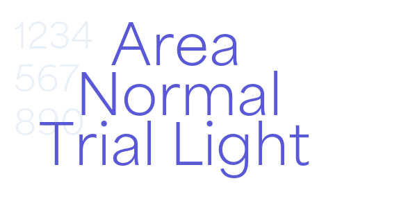 Area Normal Trial Light font free