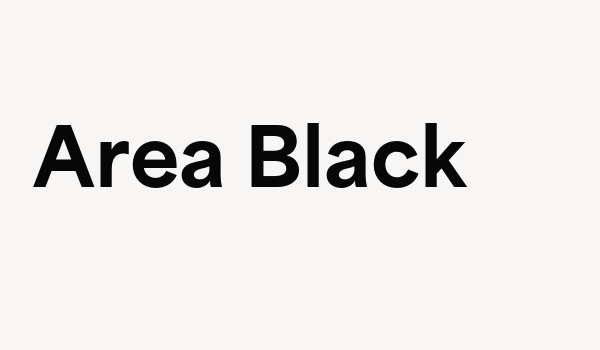 Area Black Font