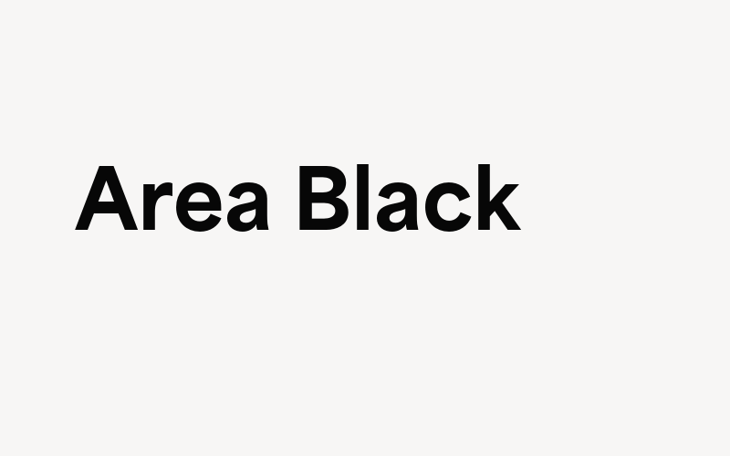 Area Black Font