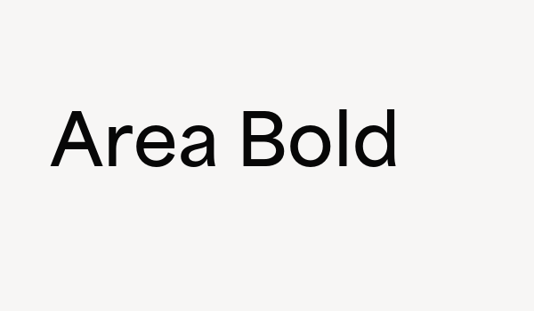 Area Bold Font