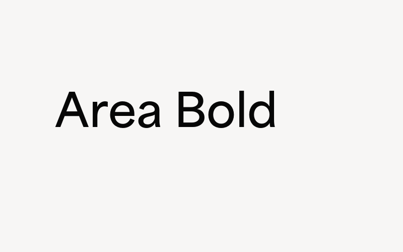 Area Bold Font