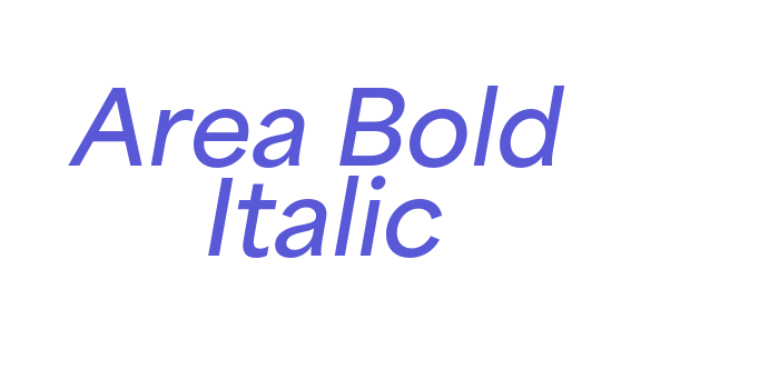 Area Bold Italic Font Download