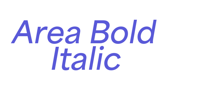 Area Bold Italic Font