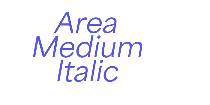 Area Medium Italic Font Download