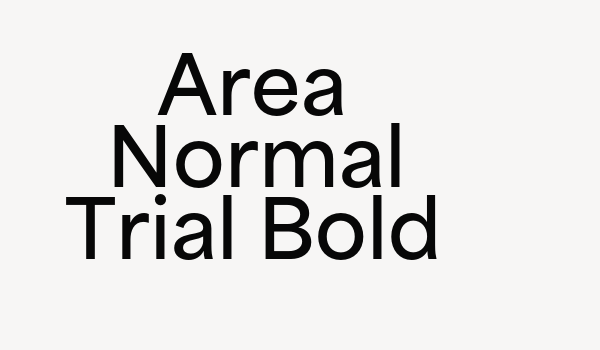 Area Normal Trial Bold Font