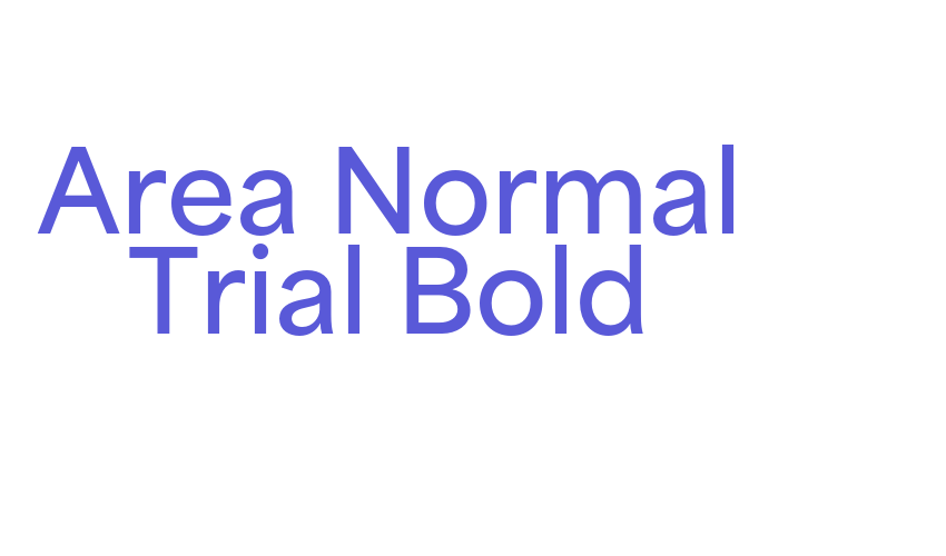 Area Normal Trial Bold Font Download