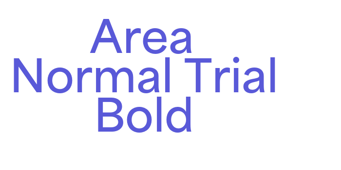 Area Normal Trial Bold Font Download