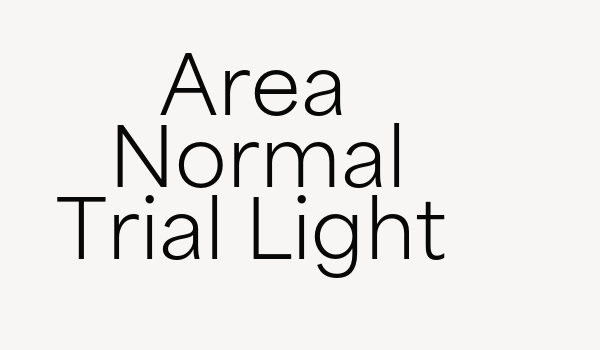 Area Normal Trial Light Font