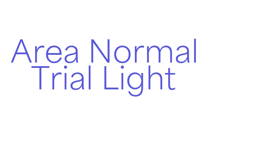 Area Normal Trial Light Font Download