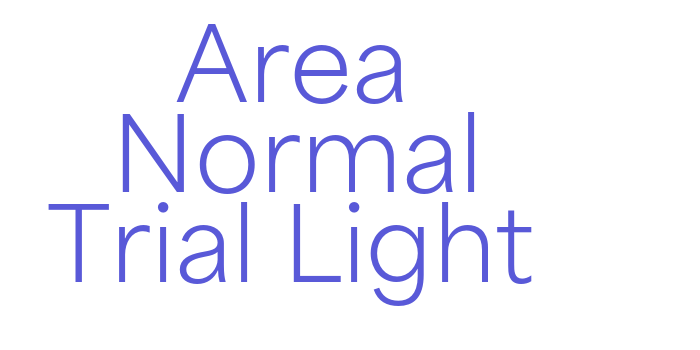 Area Normal Trial Light Font