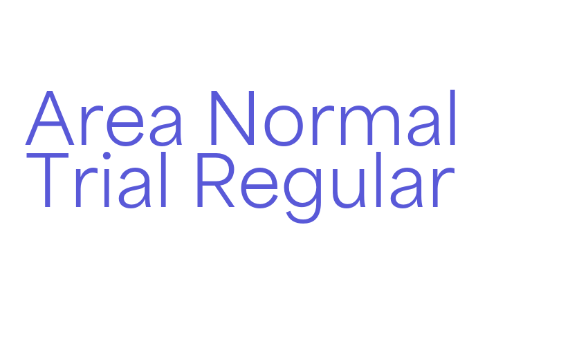 Area Normal Trial Regular Font Download