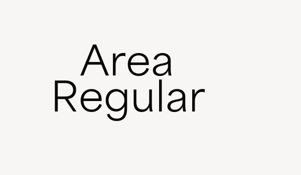 Area Regular Font