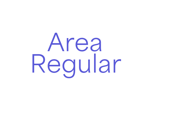 Area Regular Font