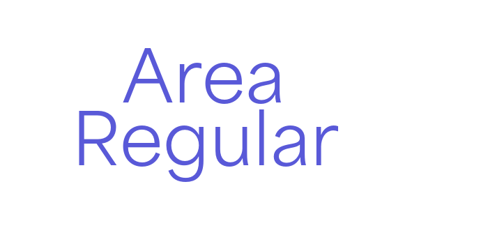 Area Regular Font