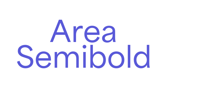 Area Semibold Font