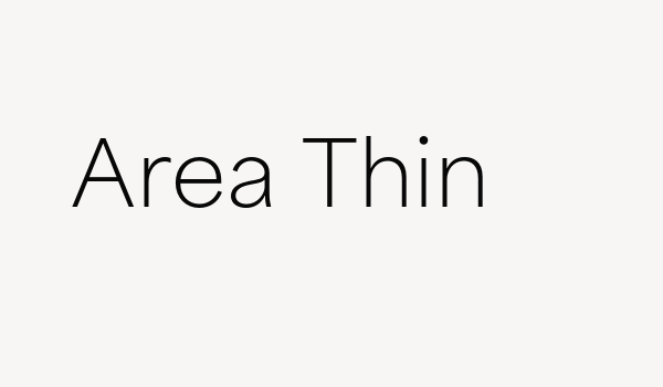 Area Thin Font