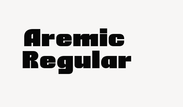 Aremic  Regular Font