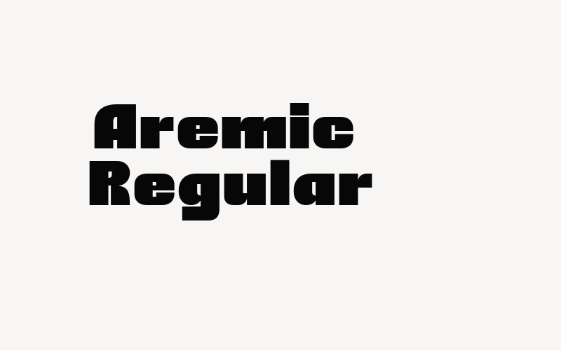 Aremic  Regular Font