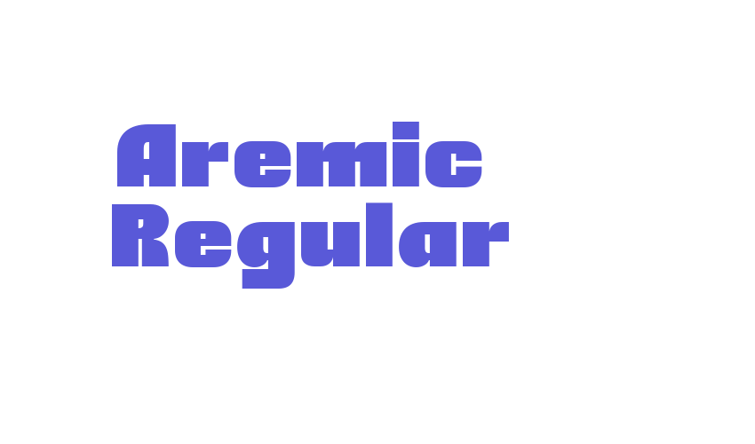 Aremic  Regular Font