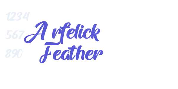 Arfelick Feather font