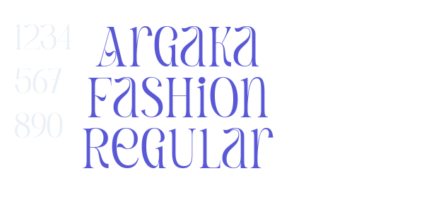 Argaka Fashion Regular font free