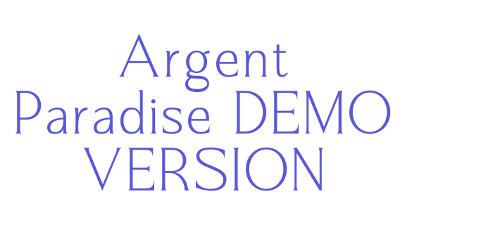 Argent Paradise DEMO VERSION Font Download