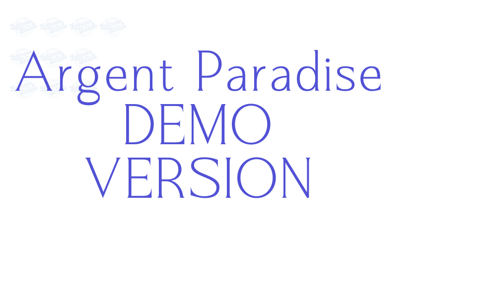 Argent Paradise DEMO VERSION-font-download