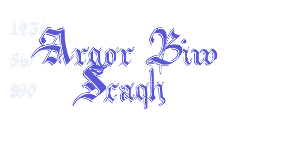 Argor Biw Scaqh font free