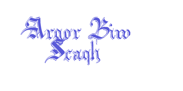 Argor Biw Scaqh Font Download