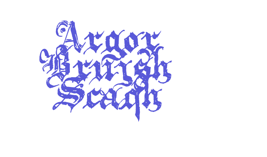 Argor Brujsh Scaqh Font