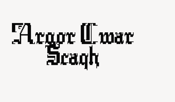 Argor Cwar Scaqh Font