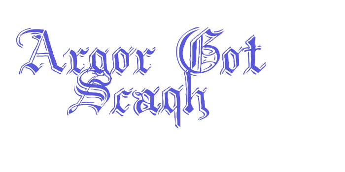 Argor Got Scaqh Font Download