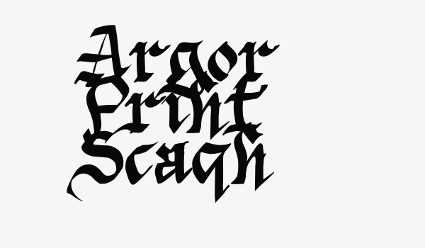 Argor Priht Scaqh Font