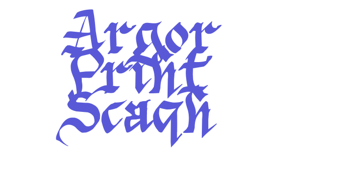 Argor Priht Scaqh Font Download