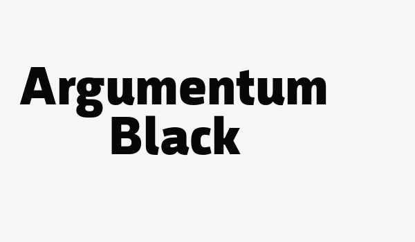 Argumentum Black Font