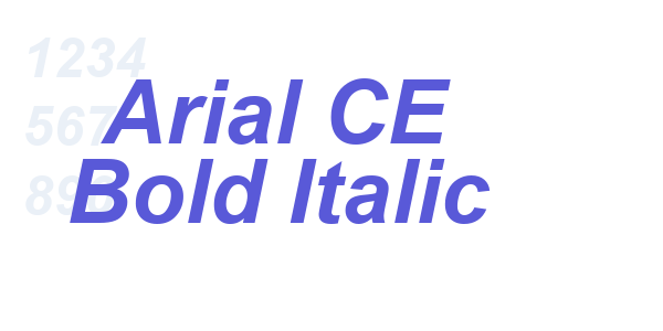 Arial CE Bold Italic font