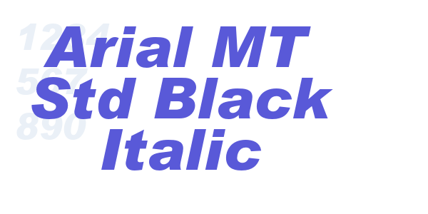 Arial MT Std Black Italic font free