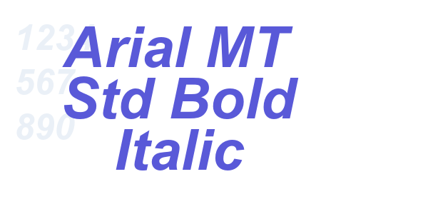 Arial MT Std Bold Italic font