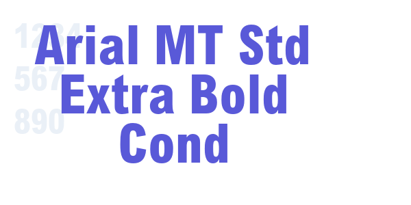 Arial MT Std Extra Bold Cond font