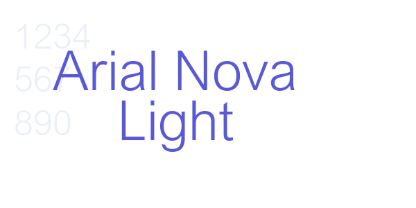 Arial Nova Light font free